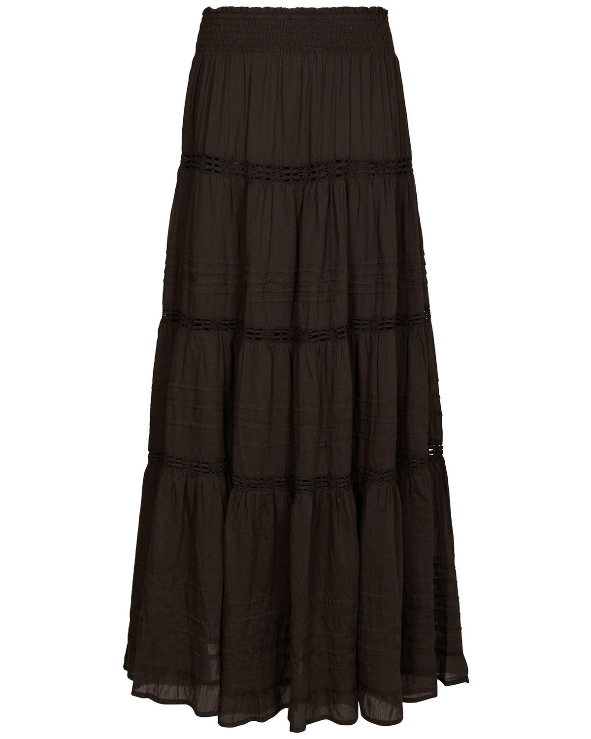 Neo Noir Felicia S Voile Nederdel Dark Brown NOS26, brun nederdel