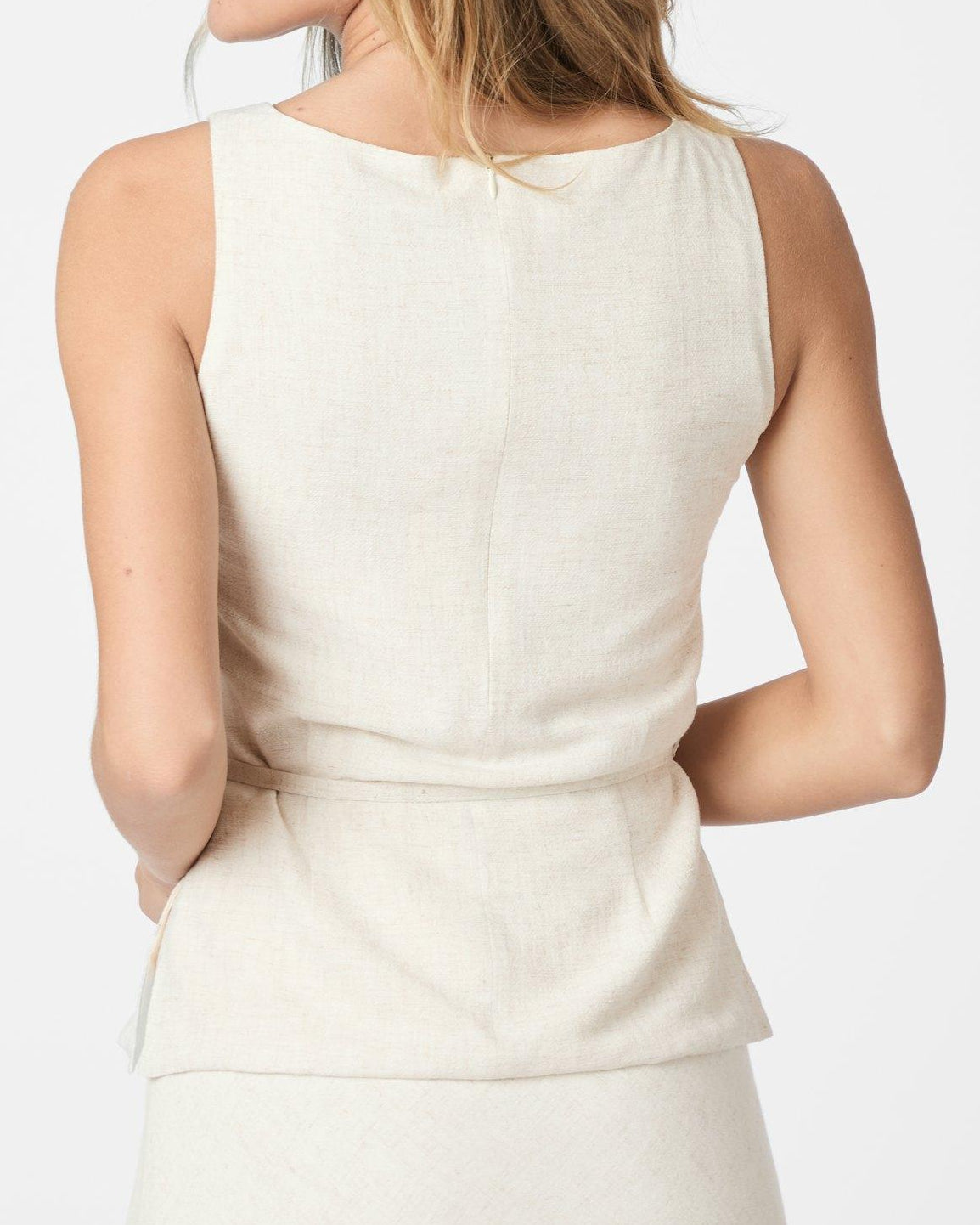 Neo Noir Nassa Linen Top Natural NOS26, fin beige top