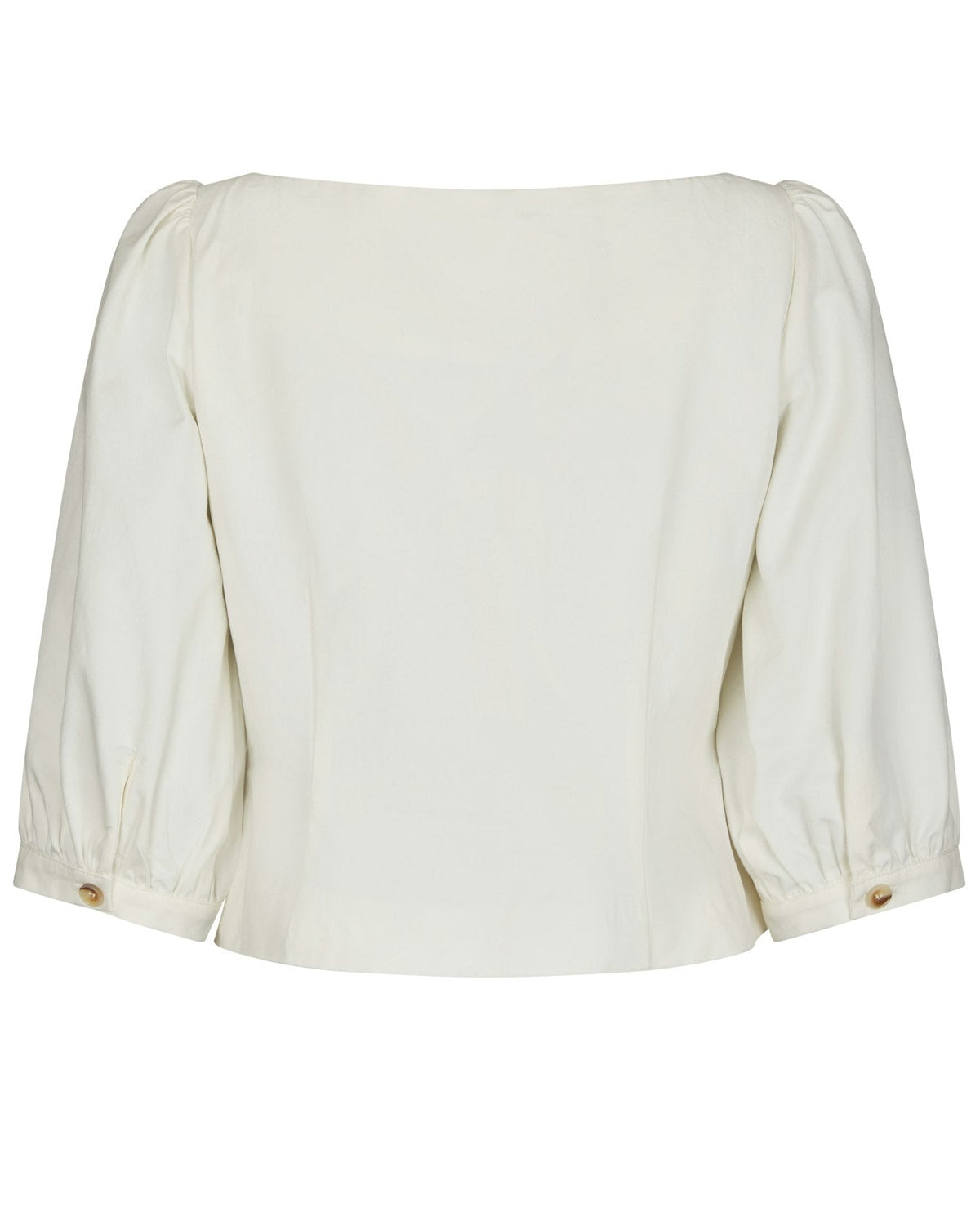 Jeannie Twill Bluse Off White fra Neo Noir, hvid feminin bluse