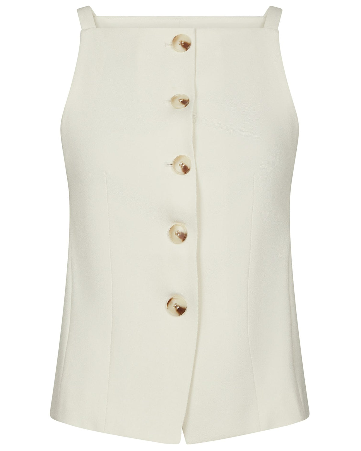 Kylie Structure Vest Off White fra Neo Noir, hvid vest