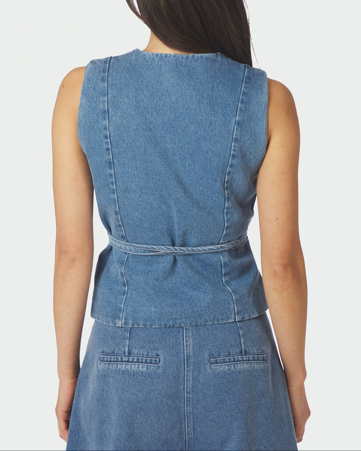 Samara Denim Vest Blue fra Neo Noir, blå denimvest