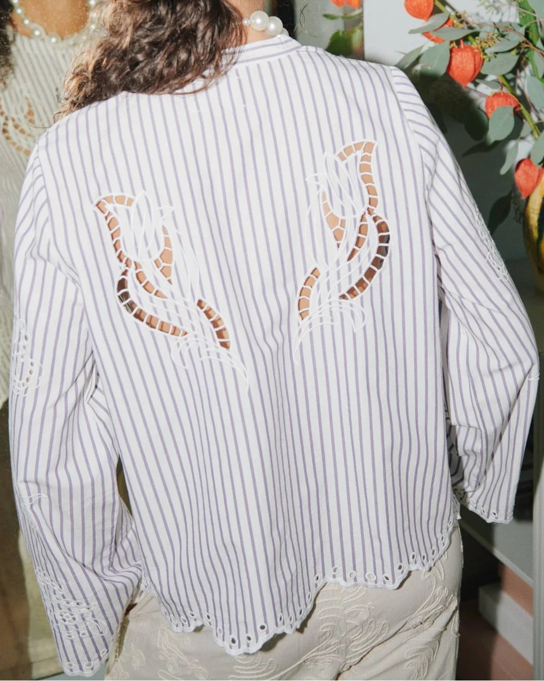 Sissel Edelbo Cecilie Skjorte Purple Stripes, stribet skjorte