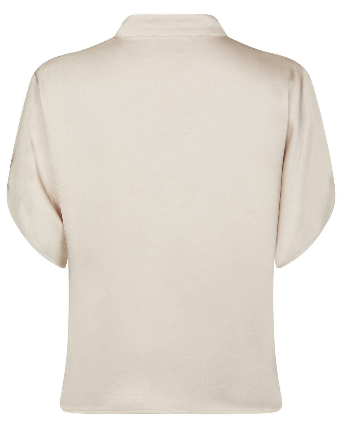 Anelle Heavy Sateen Blouse Pearl fra Neo Noir, beige satinbluse