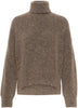 Gestuz Alpha Rollneck Strik Dark Sand Melange NO25