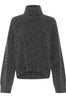Gestuz Alpha Rullekrave Strik Charcoal Melange NO25