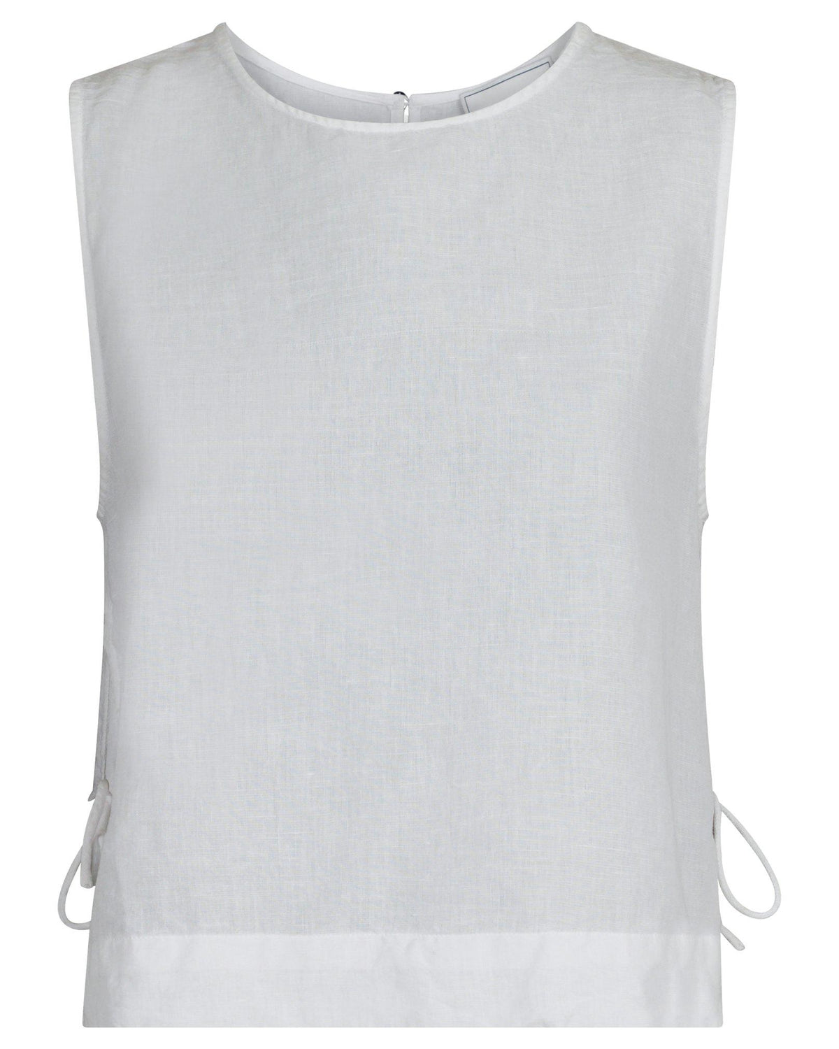 Neo Noir Svetlana Linen Top White NOS26, hvid hørtop