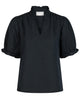 Neo Noir Odesa Linen Bluse Navy NOS26