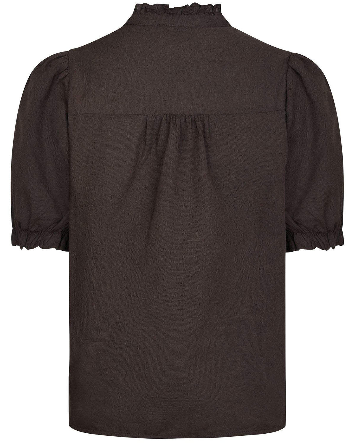 Neo Noir Odesa Linen Bluse Dark Brown NOS26, brun top