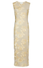 Neo Noir Tiranna Big Flower Mesh Kjole Light Yellow