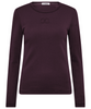 Co'Couture Granny Embroidery LS T-shirt Plum