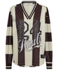 Haute L'Amitié Haute 24 Stripe Bluse Mocca/Pearl