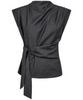 Co'Couture Saga Pleat Top Mid Grey