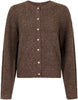 Neo Noir Nuna Knit Cardigan Brown Melange