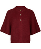 Neo Noir Benuta Fluffy Knit Cardigan Dark Red