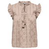 Only Reva Life SL Embroiderie Top Mocha Merinque NOS25