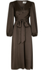 Neo Noir Rimini Heavy Sateen Kjole Dark Brown