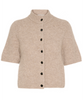 Gestuz Alpha SS Short Cardigan Warm Sand Melange NO25