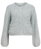 Object Saggia LS Knit Cardigan Medium Grey Melange NOA25