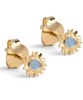 Enamel Mini Sunshine Øreringe Steel Blue