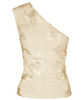 Neo Noir Florini Big Flower Mesh Top Light Yellow