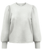 Object Andrea LS O-Neck Bluse Light Grey Melange NO25