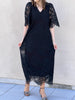 Haute L'Amitié Curvey Lace Hem Kjole Black