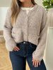 Object Saggia LS Knit Cardigan Humus Melange