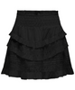 Only Jasmin Flounce Nederdel Black