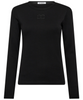 Co'Couture Granny Embroidery LS T-shirt Black