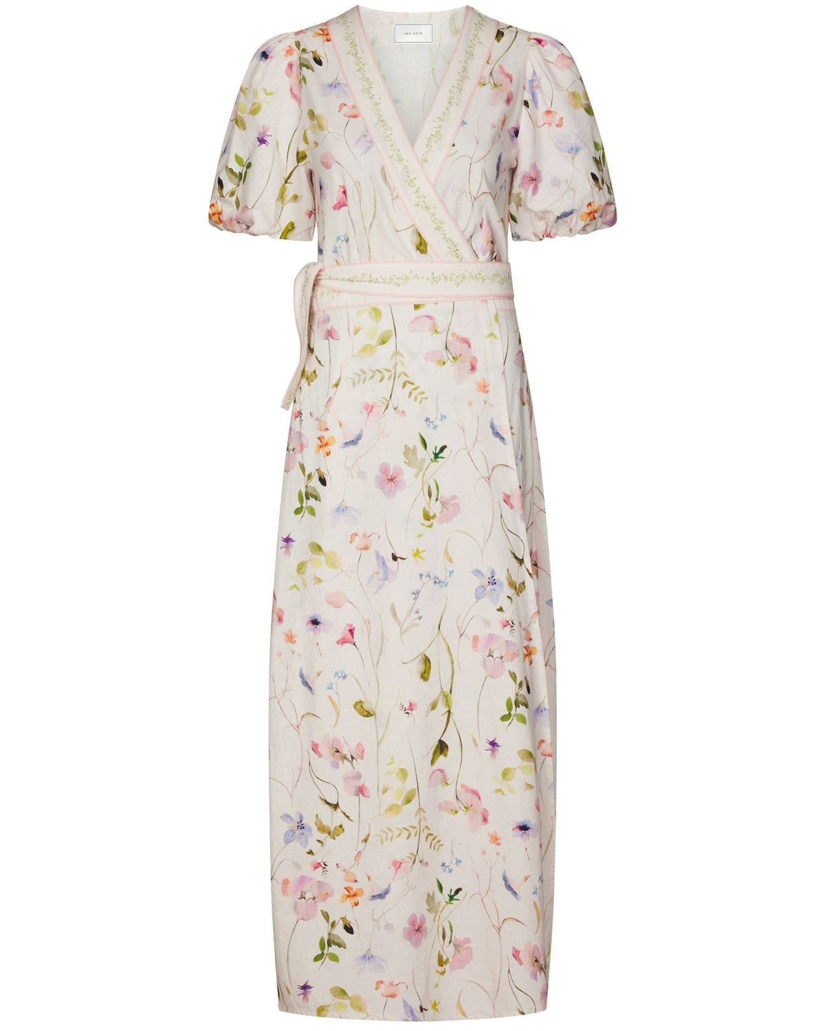 Clarine Flower Kjole Off White fra Neo Noir, festlig sommerlig kjole