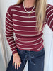 Pieces Mira New LS O-Neck Strik Tawny Port/Birch NOS26