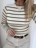 Pieces Mira New LS O-Neck Strik Birch/Black NOA25