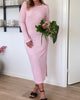 Pieces Flora LS Midi Kjole Roseate Spoonbill NOS26