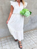 Only Sunny Capsl Frill Kjole Cloud Dancer NOS25