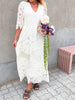 Haute L'Amitié Curvey Lace Hem Kjole Pearl
