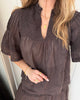 Neo Noir Siama S Voile Bluse Dark Brown NOS26
