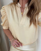 Neo Noir Roella Heavy Sateen Blouse Light Yellow NOS26