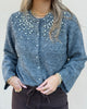 Only Miggie LS O-Neck Pearl Cardigan Medium Grey Melange NO26