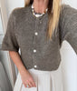 Pieces Silly SS O-Neck Knit Cardigan Morel Melange NOS25