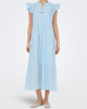 Only Tea-Idris SL Frill Tape Kjole Dream Blue