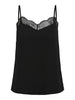 Pieces Tiffany Strap Lace Top Black NO26