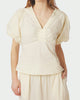 Neo Noir Irina Poplin Bluse Butter Yellow