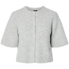 Pieces Silly SS O-Neck Strikcardigan Light Grey Melange NOS25