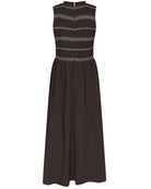 Atika Deco Smock Kjole Dark Brown fra Neo Noir, brun kjole