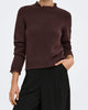 Only Cher LS Detail O-Neck Strik Deep Mahogany