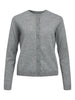 Object Thess L/S Short Cardigan Medium Grey Melange NO25